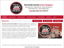 Tablet Screenshot of hernandocountycrimestoppers.com